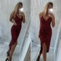 Дамска Дълга Елегантна Рокля С Прехвърляне - Налични Различни Цветове Код S201, снимка 4