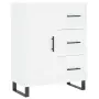 vidaXL Висок шкаф, бял, 69,5x34x180 см, инженерно дърво, снимка 7