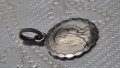Античен сребърен медал/висулка на Света Мария от Лурд, снимка 2