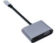 USB C към HDMI VGA адаптер - сплитер - 1 към 2 -  4k HDMI / 1080p VGA, снимка 2