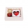Kомплект "Обичам те" - огледало и метален катинар "Сърце" с шифър