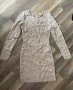 Бежова дантелена рокля H&M, снимка 7