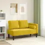 vidaXL Кушетка с възглавници, жълта, кадифе, снимка 2