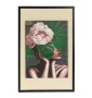 Картина с бои, Жена с цвете, 40x60см + рамка, снимка 1
