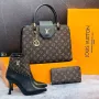 дамски комплект боти, чанта раница и портмоне louis vuitton , снимка 13