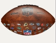 Wilson NFL Junior Throwback топка американски футбол с логата на всички отбори от Националната лига, снимка 2