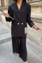 Дамски елегантен костюм – сако и широк панталон, снимка 2