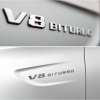 емблема V8 BITURBO Мерцедес Mercedes AMG сива битурбо, снимка 2 - Аксесоари и консумативи - 42686599