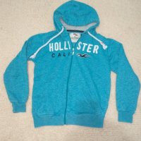 Суичер HOLLISTER син с качулка и зип  L размер, снимка 1 - Детски анцузи и суичери - 41023738