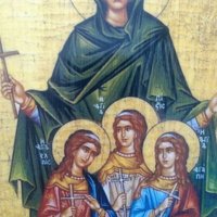 Икона на Света София, Вяра, Надежда и Любов icona Sveta Sofia, снимка 2 - Икони - 15712192