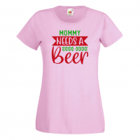 Дамска тениска Mommy Needs A Beer 3,Празник,Бира,Бирфест,Beerfest,Подарък,Изненада, снимка 10 - Тениски - 36374607