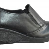 Дамски ежедневни обувки на платформа - черни, снимка 1 - Дамски ежедневни обувки - 39894987