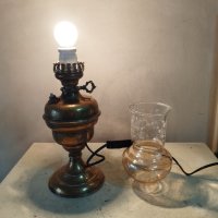 Ретро настолна лампа тип газена, снимка 5 - Настолни лампи - 44261887