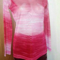 Еластична мрежеста блуза в синьо🍀❤M,L❤🍀арт.4085, снимка 7 - Блузи с дълъг ръкав и пуловери - 36247693