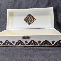 Ръчно изработена кутия с български шевици, снимка 3 - Български сувенири - 35844276