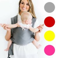 Нов ултратънък еластичен слинг за новородено бебе - цветове, снимка 1 - Кенгура и ранички - 42630003