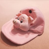 Нова плюшена розова шапка с прасенце аниматорска шапка селфи шапка, снимка 1 - Други - 35851437