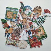 Дизайнерски скрапбук стикери Christmas market V002 - 34 бр /к-кт, снимка 2 - Други - 41703061