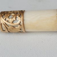 Цигаре-слонова кост и златна 14 каратова гривна, снимка 8 - Колекции - 40838388