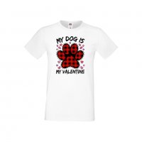 Мъжка тениска Свети Валентин My Dog Is My Valentine 2, снимка 4 - Тениски - 35715917