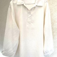 Свободна риза/блуза от груб лен унисекс, снимка 2 - Туники - 39905906