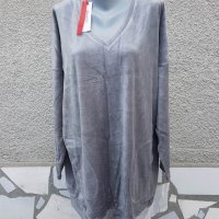 3XL Нова  блуза Sheego в сиво, снимка 1 - Блузи с дълъг ръкав и пуловери - 35746837