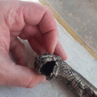 Стара метална фигурална дръжка от бастун, снимка 4 - Антикварни и старинни предмети - 42168404