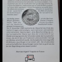 Юбилейна сребърна монета 10 euro 30 години от падането на Берлинската стена, снимка 2 - Нумизматика и бонистика - 41675613