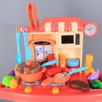 Детска Кухня със светещи котлони, звуци и течаща вода, снимка 4 - Конструктори - 38643405