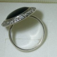 Сребърен пръстен  с Оникс, снимка 3 - Пръстени - 40386369
