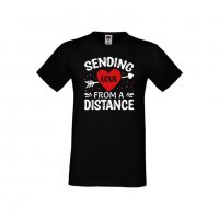 Мъжка тениска Свети Валентин Sending Love From Distance, снимка 4 - Тениски - 35715991