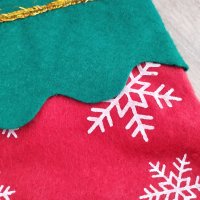 4218 Коледен чорап за подаръци с декорация снежинки, снимка 2 - Декорация за дома - 42714091