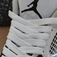 Nike Air Jordan Retro 4 Military Black White Panda Размер 37.5 Номер 23.5см Дамски Обувки Бели, снимка 3 - Кецове - 41425074