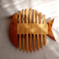 Бамбукова поставка - риба от соца , снимка 2 - Други стоки за дома - 41699598