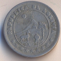 Боливия 10 центавос 1937 година, снимка 2 - Нумизматика и бонистика - 36034475