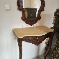 Красива барокова конзола с огледало 065, снимка 2 - Огледала - 38963908