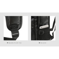 Мъжка чанта STELS SQ90, Екологична кожа, 43×12.5×30см, Черен, снимка 16 - Раници - 44321904