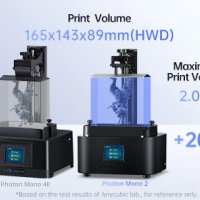 Фотополимерен 3D Принтер ANYCUBIC Photon Mono 2 4K+ 6.6" Monochrome LCD 143x89x165mm, снимка 7 - Принтери, копири, скенери - 41527883