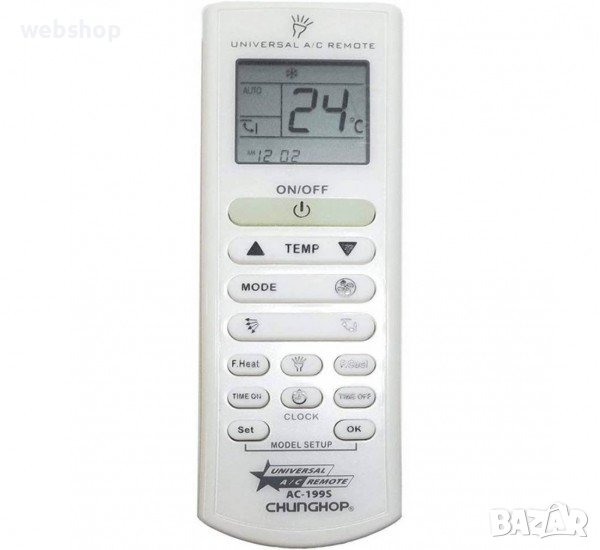Универсално Дистанционно управление за климатик AC-199S, снимка 1