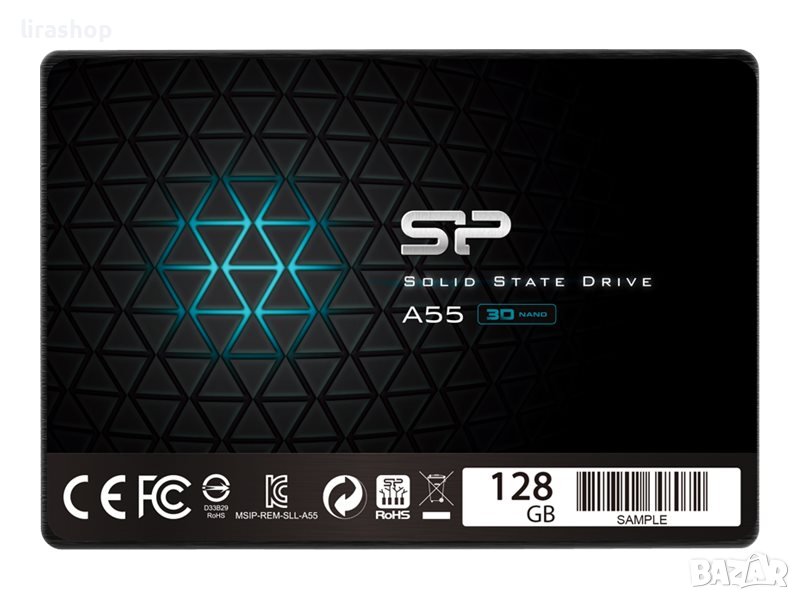 Промоция! SSD SILICON POWER A55, 2.5", 128 GB, SATA3, снимка 1