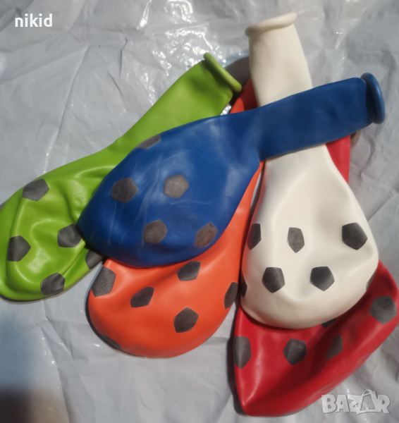 Футбол Футболна топка цветни надуваем латекс латексов балон парти хелий или газ, снимка 1