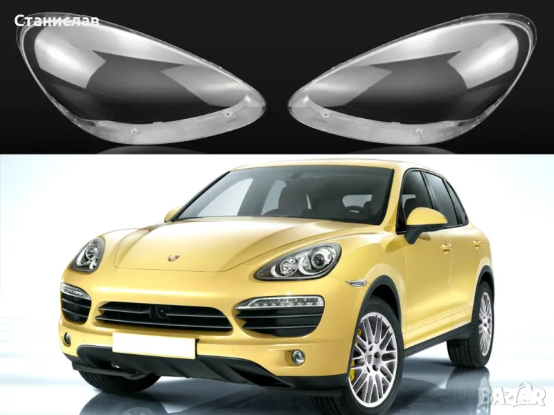 Стъкла (капаци) за фарове за Porsche Cayenne MK2, снимка 1