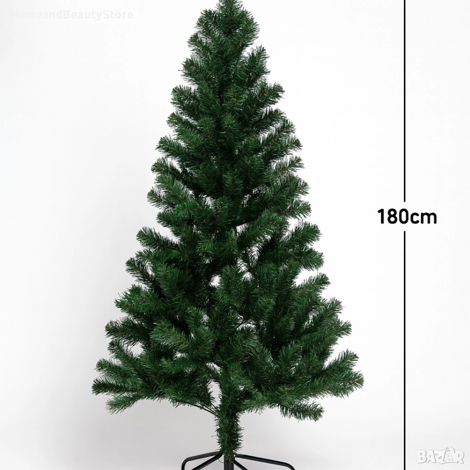 Коледна елха с естествен вид и лесен монтаж - 180см, снимка 1