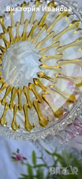 Поднос от кристално стъкло , снимка 1