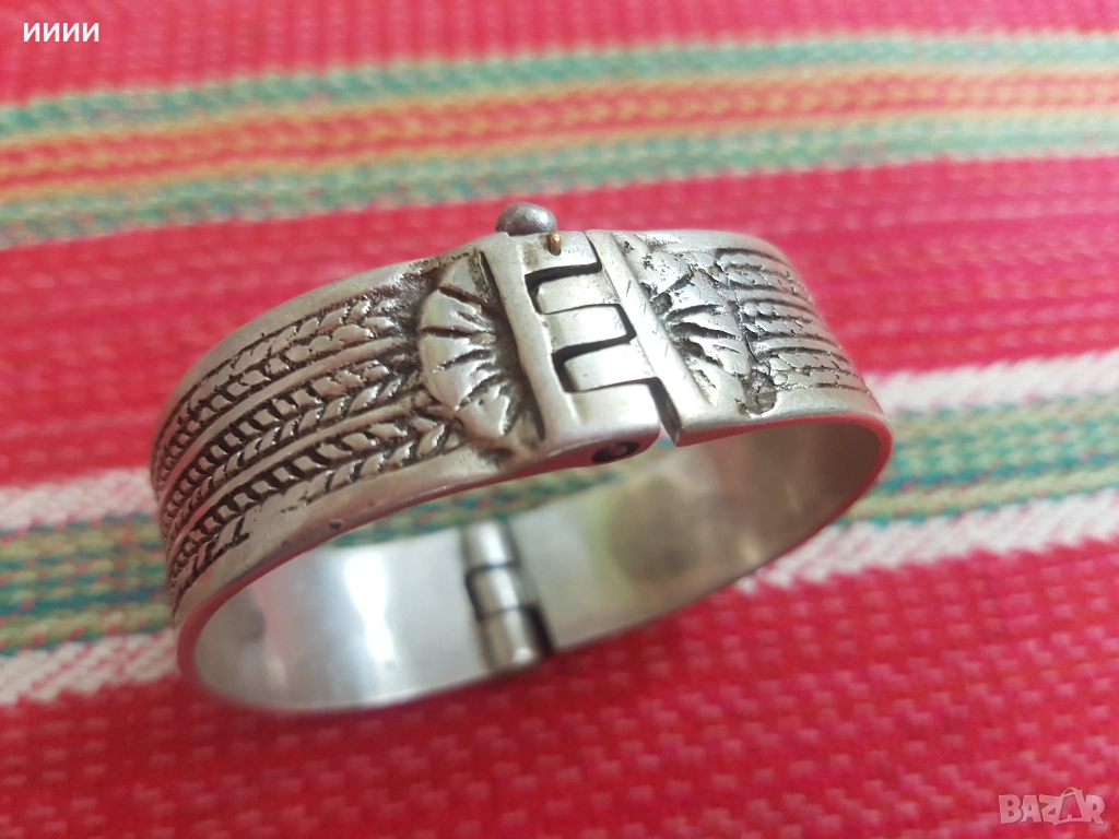 Възрожденска сребърна гривна , снимка 1