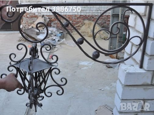 Стойки конзоли и ъгли от ковано желязо за фенери саксии табели цветя и др., снимка 1