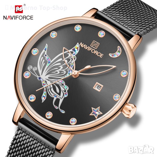 Дамски часовник NAVIFORCE Black/Gold 5011 RGB., снимка 1
