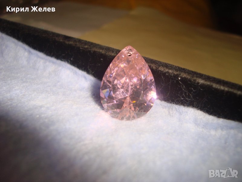 НАТУРАЛЕН ЮВЕЛИРНО ФАСЕТИРАН РОЗОВ КВАРЦ МЕДАЛЬОН СКЪПОЦЕНЕН КАМЪК ПЕНДАНТ БИЖУ АРТ - ВИСУЛКА 25997, снимка 1