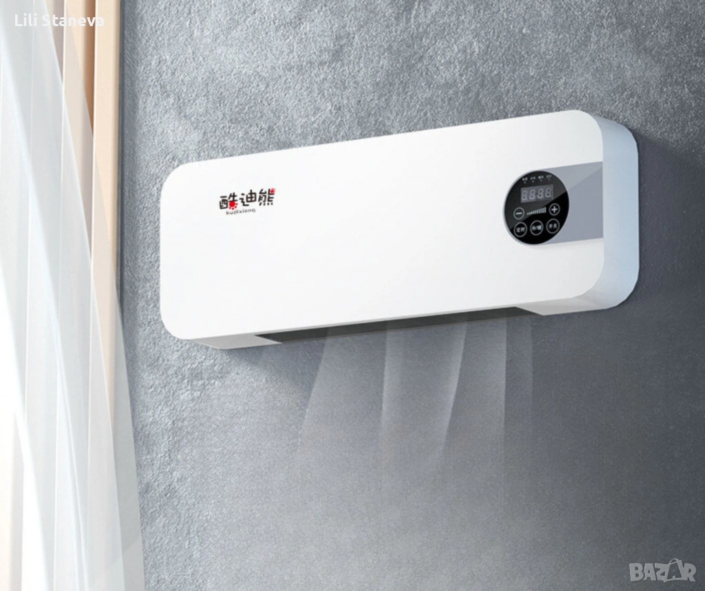 Модерна печка за стенен монтаж,за студено и топло,с двойно предназначение,LED дисплей. , снимка 1