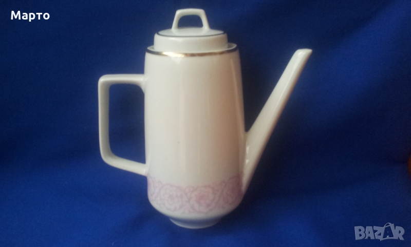 Порцеланова кана с капаче за чай или мляко, снимка 1